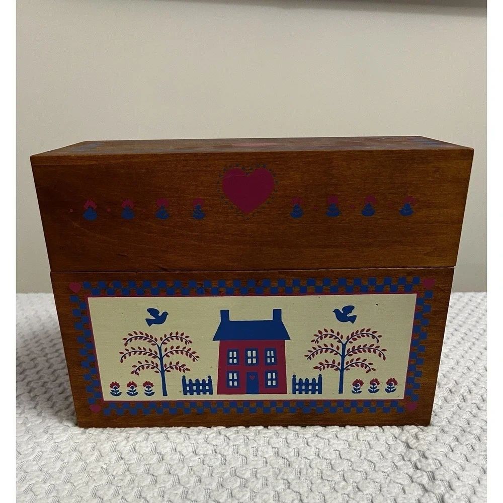 American Greetings Country Home Card Organizer Coutagecore Primitive Vtg